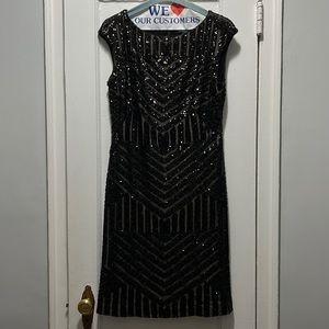 Ralph Lauren Black Sequined Dress. Size 6